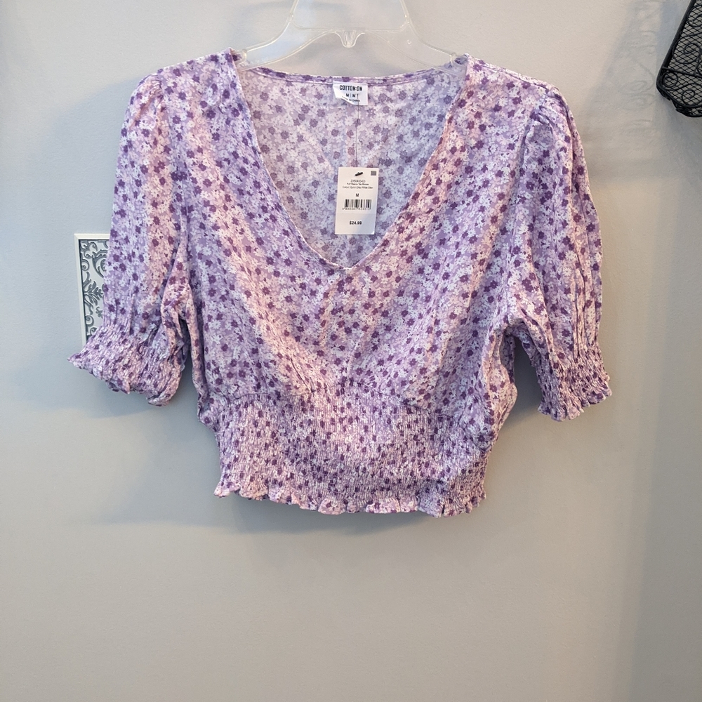 Cotton:On puff sleeve tea blouse